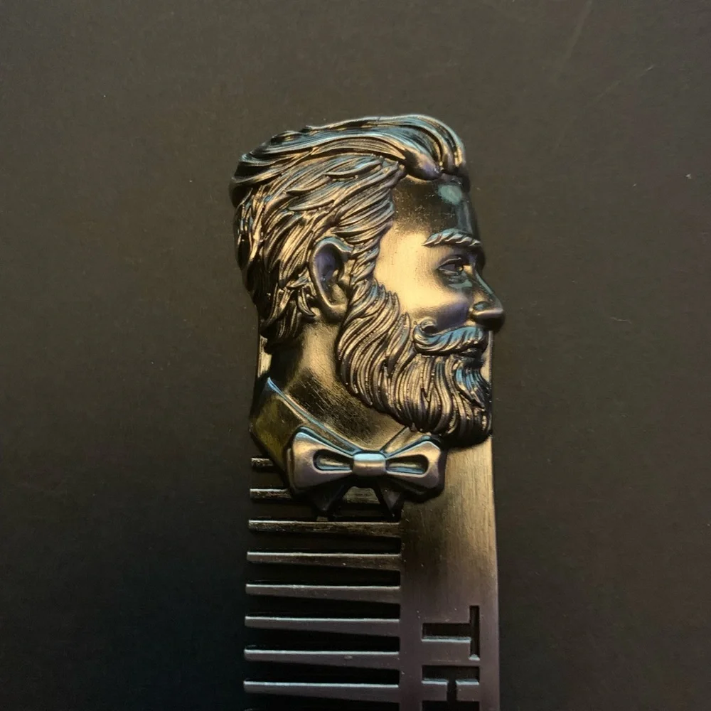 The Men times stainless steel beard comb - Picture 3 of 3